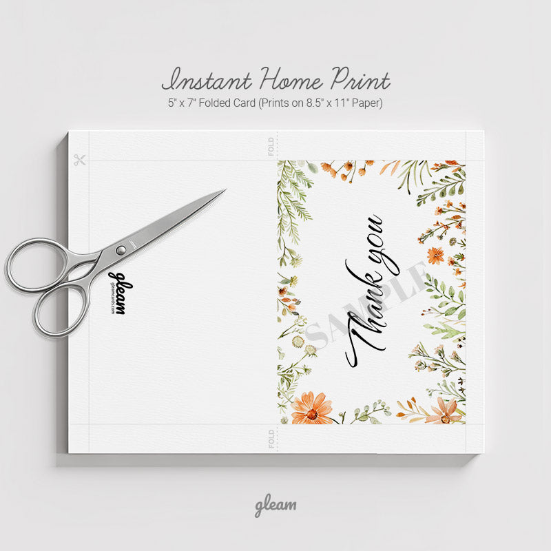 Thank You Card - Wildflower Botanical