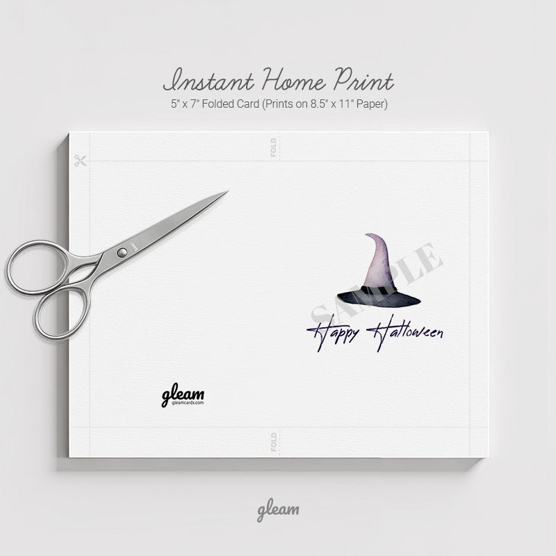 Halloween Card – Witch Hat Design