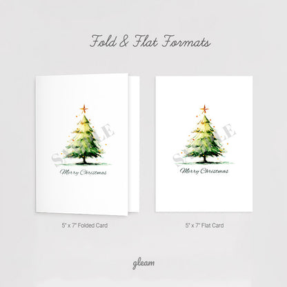 Christmas Card – Watercolor Christmas Tree