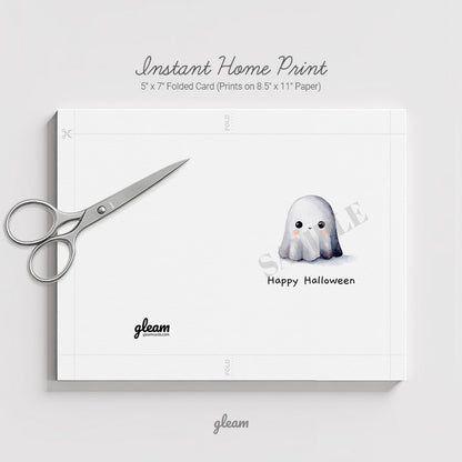 Halloween Card – Cute Ghost