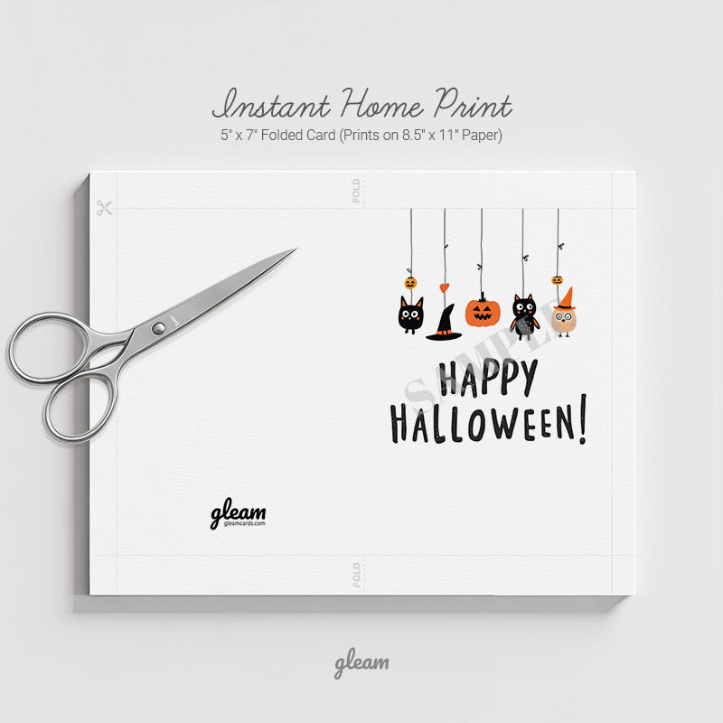 Halloween Card – Cute Icons & Characters