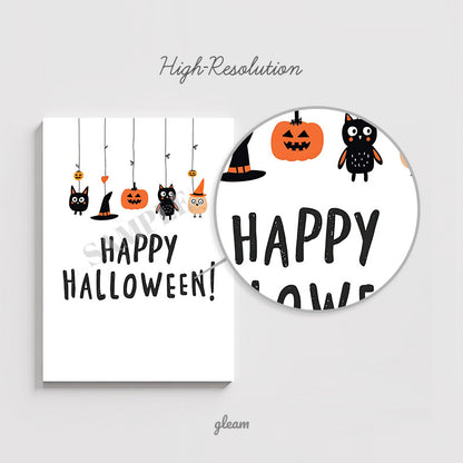 Halloween Card – Cute Icons & Characters
