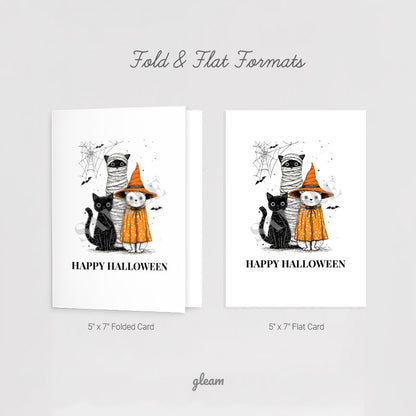 Halloween Card – Cute Cats
