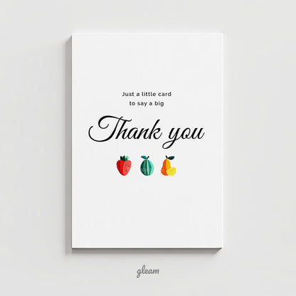 Thank You Card - Fruit Illustration