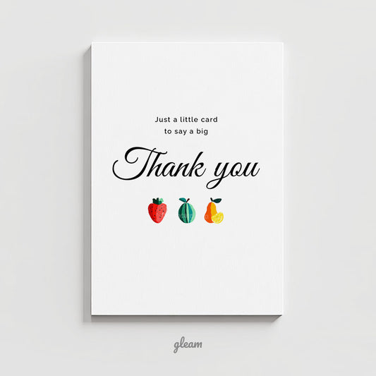 Thank You Card - Fruit Illustration