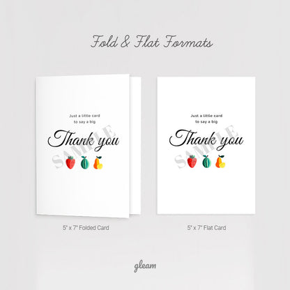Thank You Card - Fruit Illustration