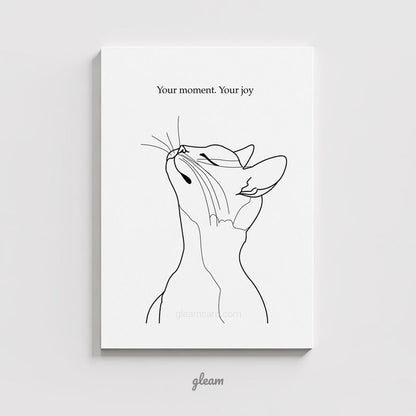 Birthday Card – Graceful Line Cat