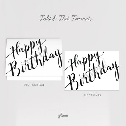 Birthday Card – Handwritten Calligraphy