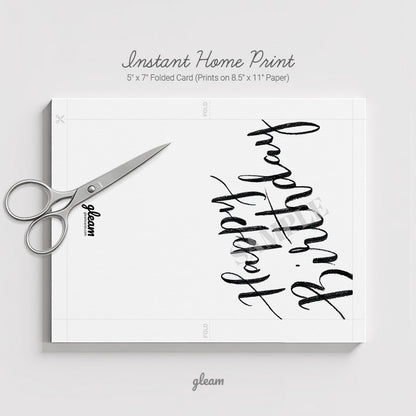 Birthday Card – Handwritten Calligraphy