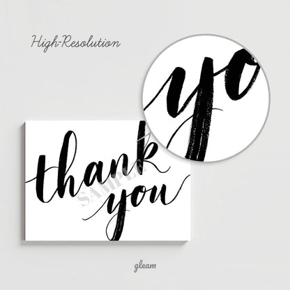 Thank You Card - Handwritten Calligraphy