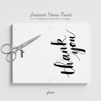 Thank You Card - Handwritten Calligraphy