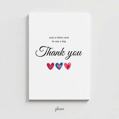 Thank You Card - Heart Illustration