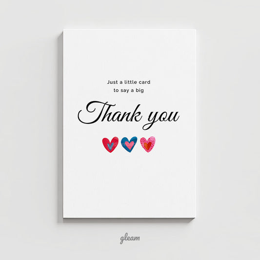 Thank You Card - Heart Illustration