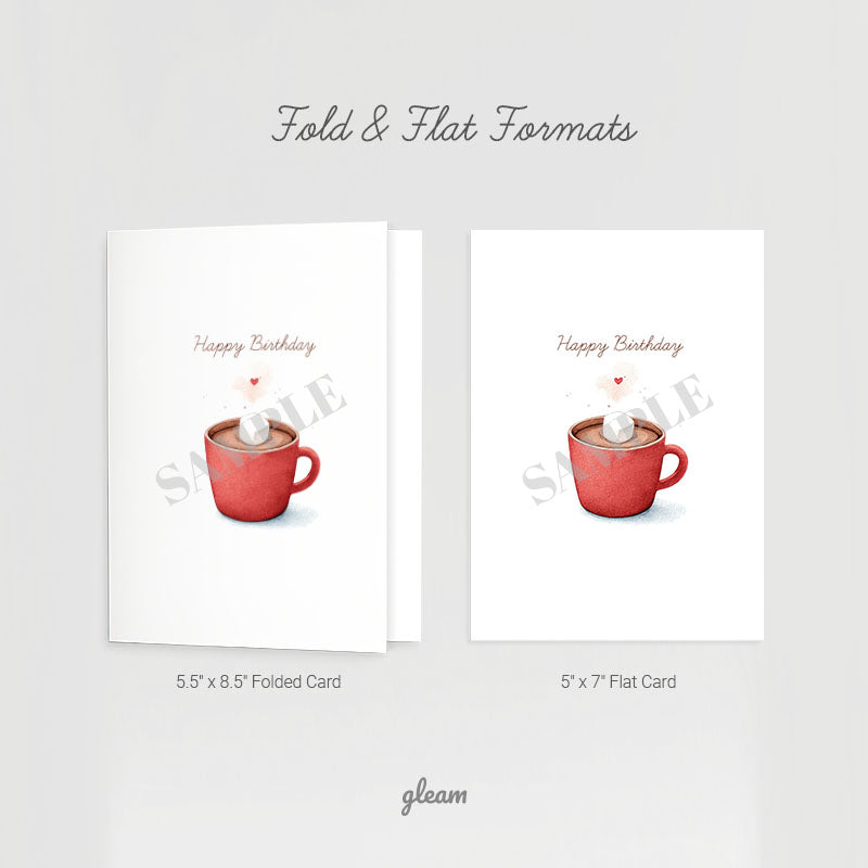 Birthday Card – Hot Chocolate with Marshmallow