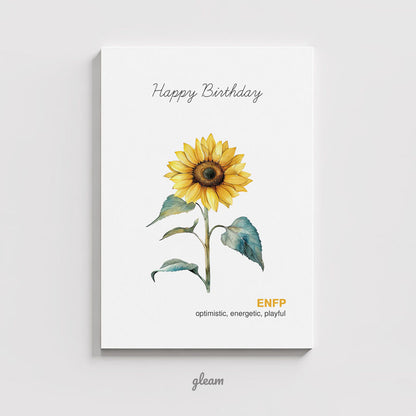 Birthday Card – ENFP Sunflower