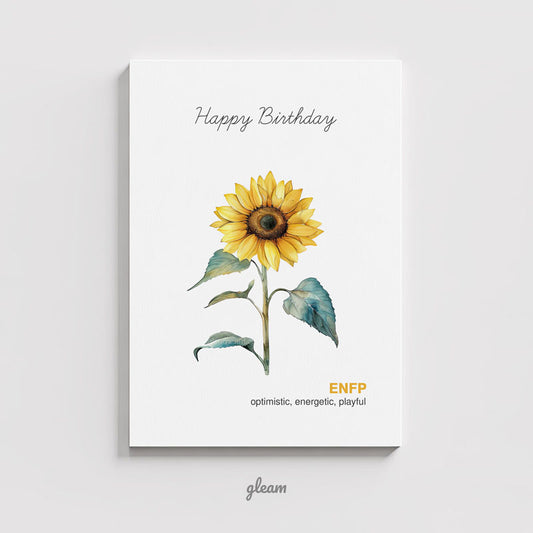 Birthday Card – ENFP Sunflower