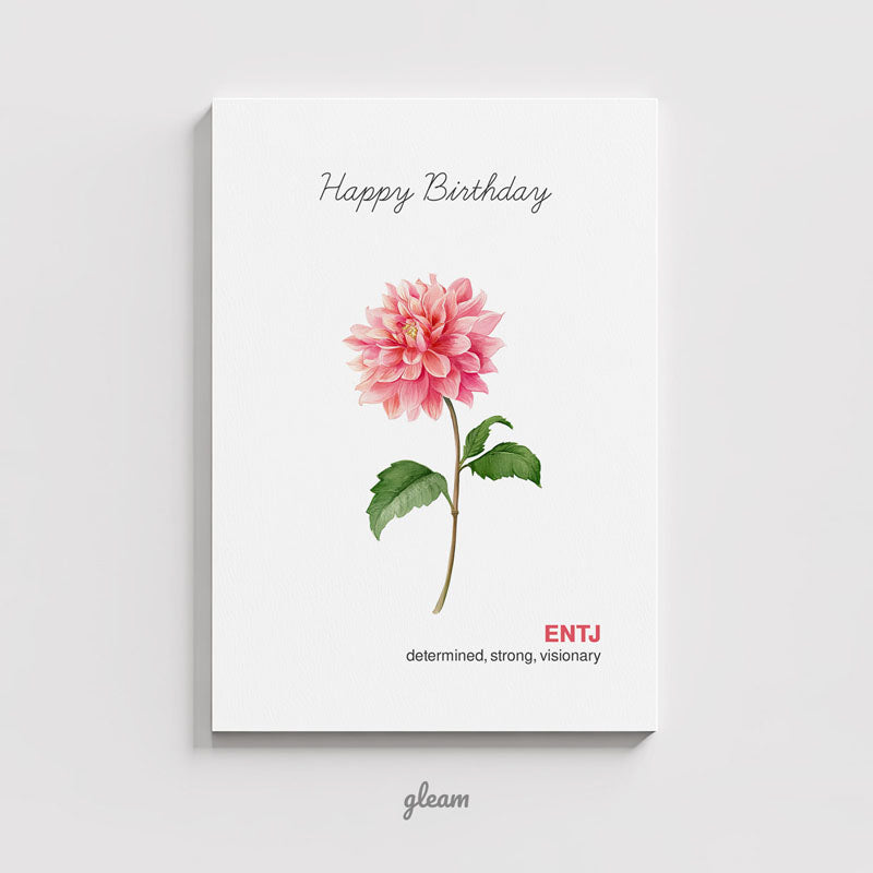 Birthday Card – ENTJ Dahlia