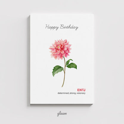 Birthday Card – ENTJ Dahlia