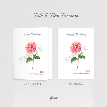 Birthday Card – ENTJ Dahlia
