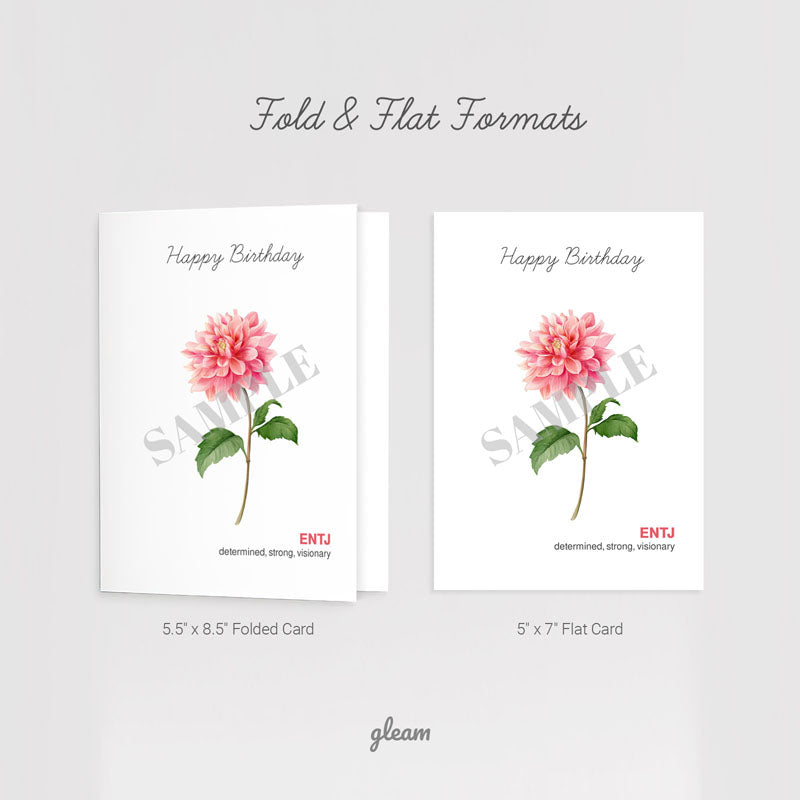 Birthday Card – ENTJ Dahlia