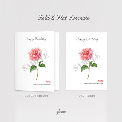 Birthday Card – ENTJ Dahlia