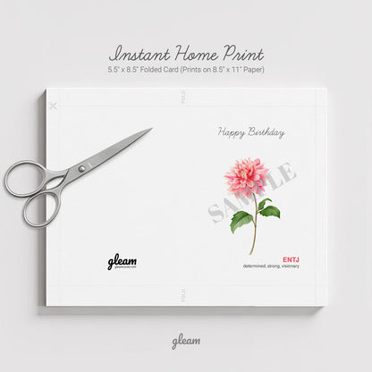 Birthday Card – ENTJ Dahlia