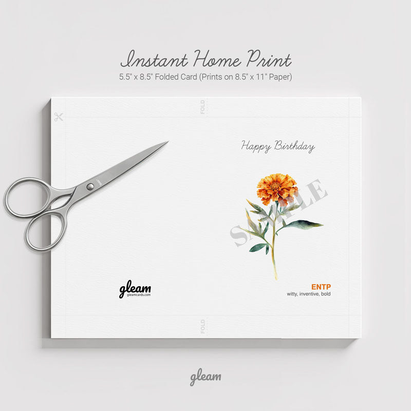 Birthday Card – ENTP Marigold