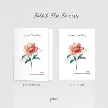 Birthday Card – ESFJ Peony
