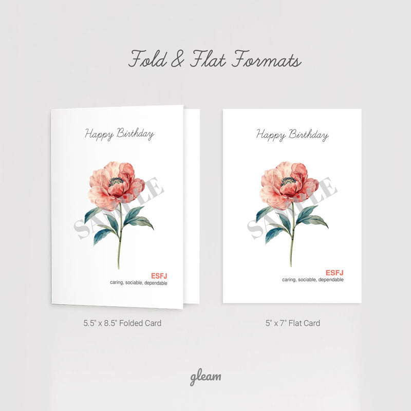 Birthday Card – ESFJ Peony