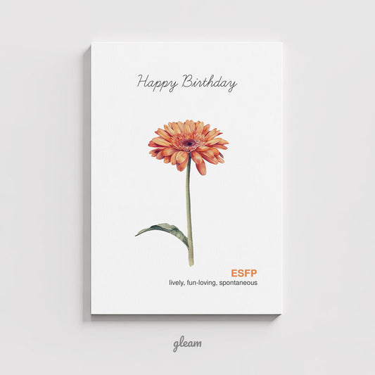 Birthday Card – ESFP Gerbera Daisy