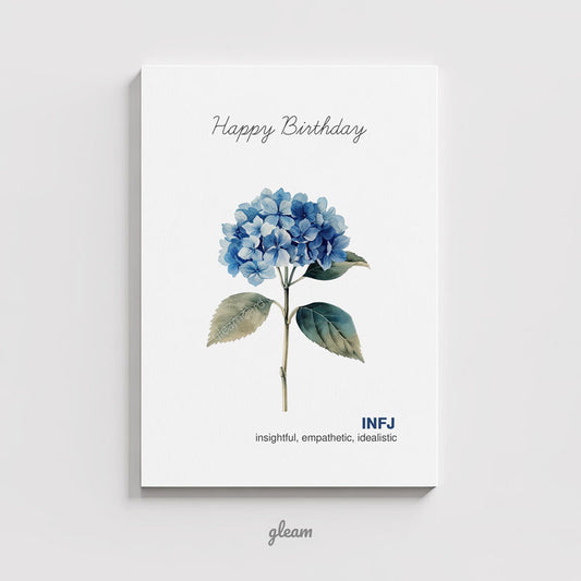 Birthday Card – INFJ Hydrangea