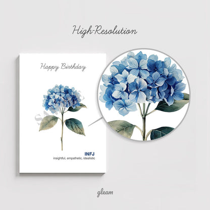 Birthday Card – INFJ Hydrangea