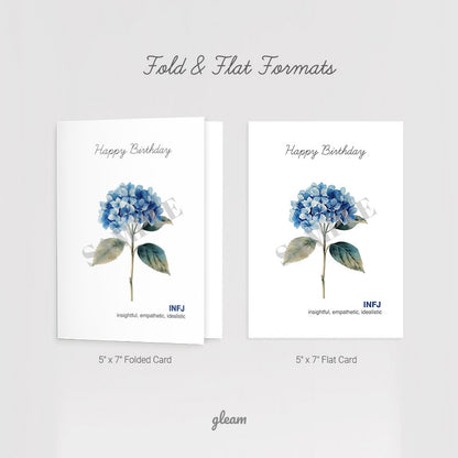 Birthday Card – INFJ Hydrangea