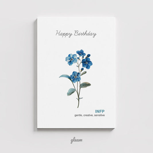 Birthday Card – INFP Forget-Me-Not