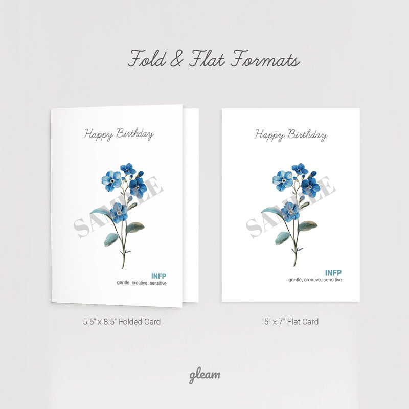 Birthday Card – INFP Forget-Me-Not