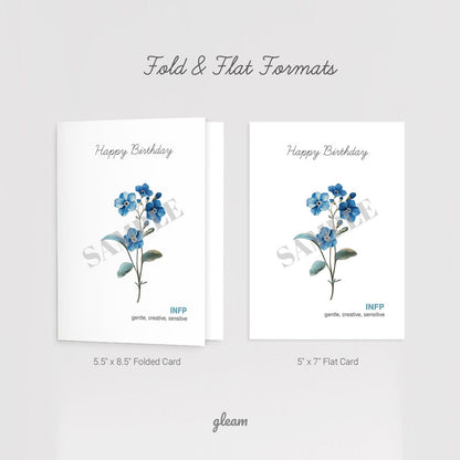 Birthday Card – INFP Forget-Me-Not