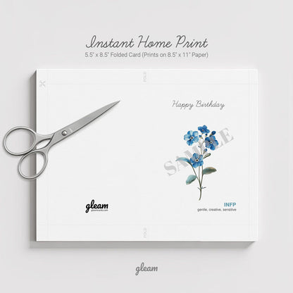 Birthday Card – INFP Forget-Me-Not