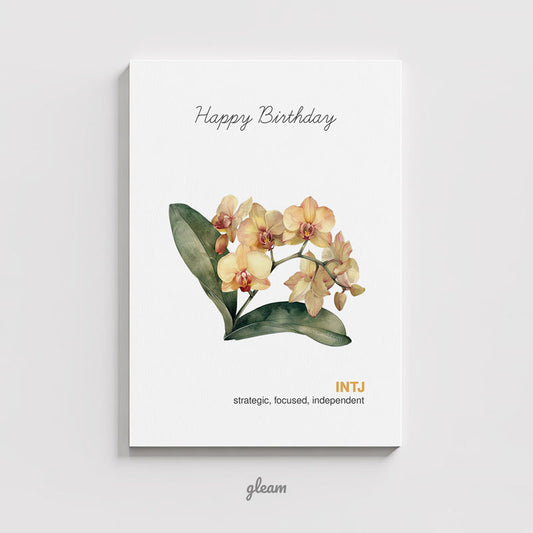 Birthday Card – INTJ Orchid