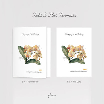 Birthday Card – INTJ Orchid