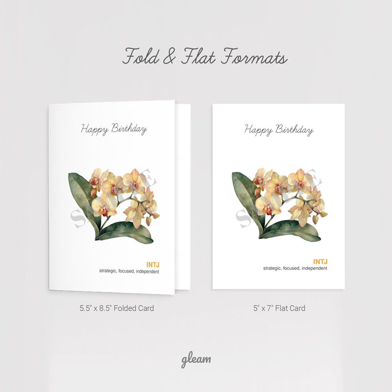Birthday Card – INTJ Orchid