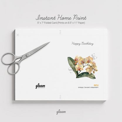 Birthday Card – INTJ Orchid