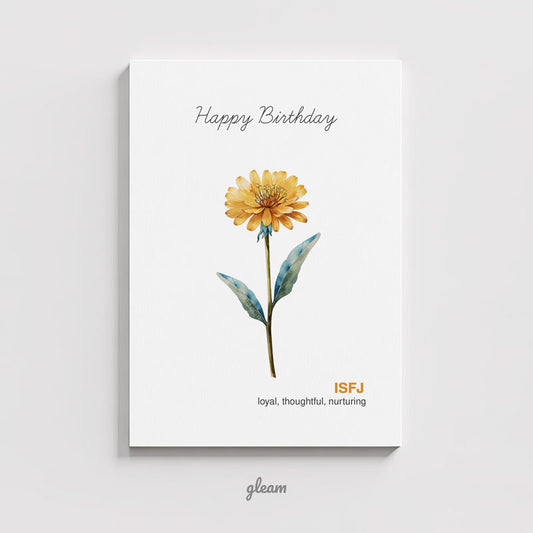 Birthday Card – ISFJ Dandelion
