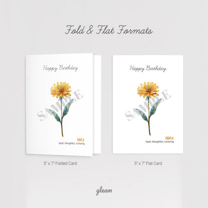 Birthday Card – ISFJ Dandelion