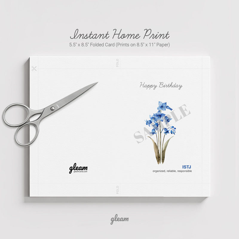 Birthday Card – ISTJ Bluebell