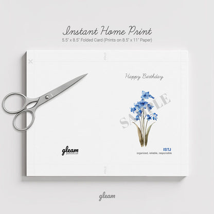Birthday Card – ISTJ Bluebell