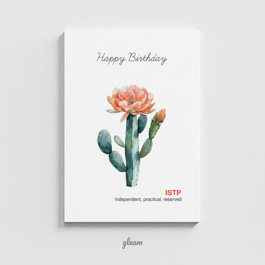 Birthday Card – ISTP Cactus Blossom