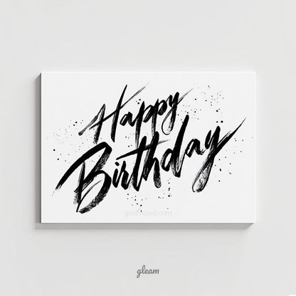 Birthday Card – Modern Brush Birthday Card