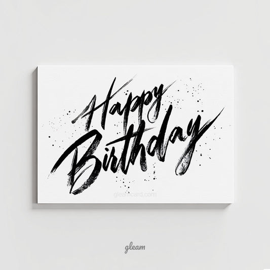 Birthday Card – Modern Brush Birthday Card