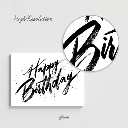 Birthday Card – Modern Brush Birthday Card