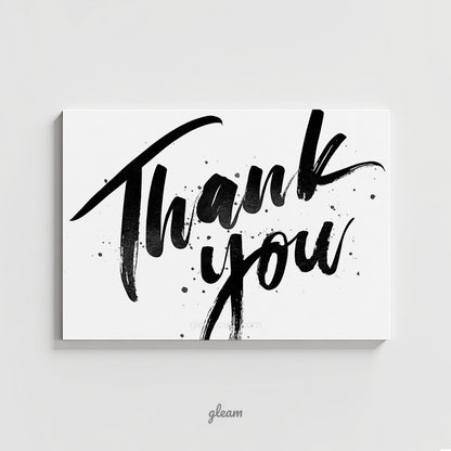 Thank You Card - Modern Brush Style